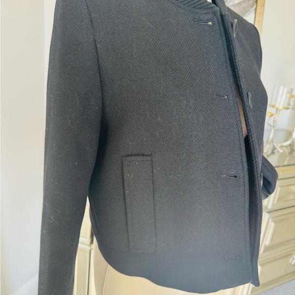 Zara Black Short Wool Jacket - Picture 2 of 6